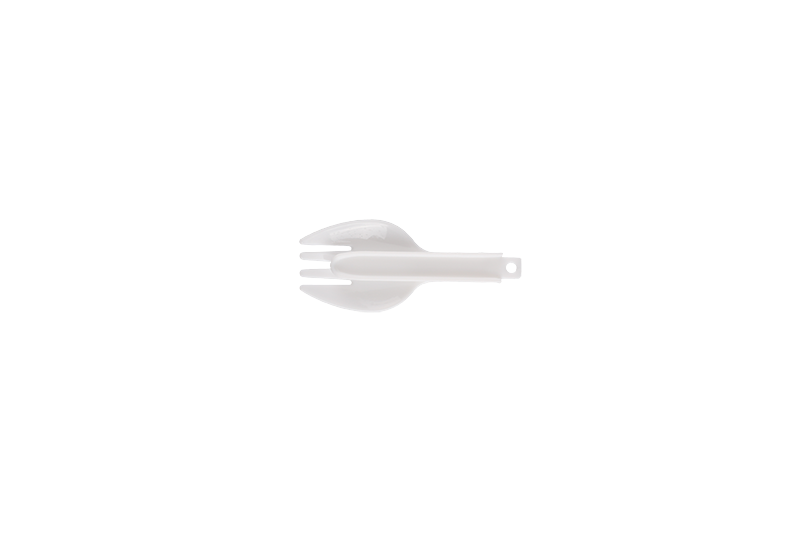 Spork rotondo di plastica da asporto pieghevole di dimensioni mini in plastica usa e getta